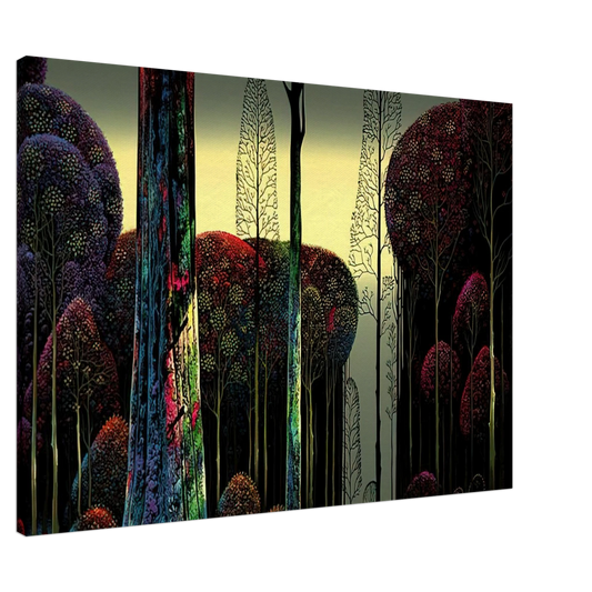 Eyvind Earle - Gothic Forest Canvas - 20x30 cm / 8x12 inches-canvas