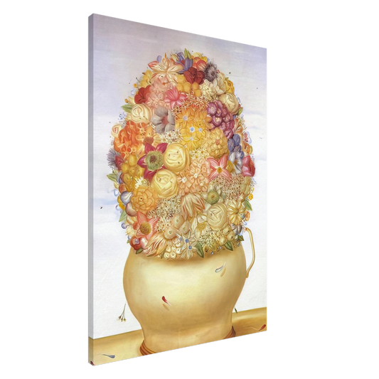 Fernando Botero - FLOWER POT Canvas - 20x30 cm / 8x12 inches-canvas