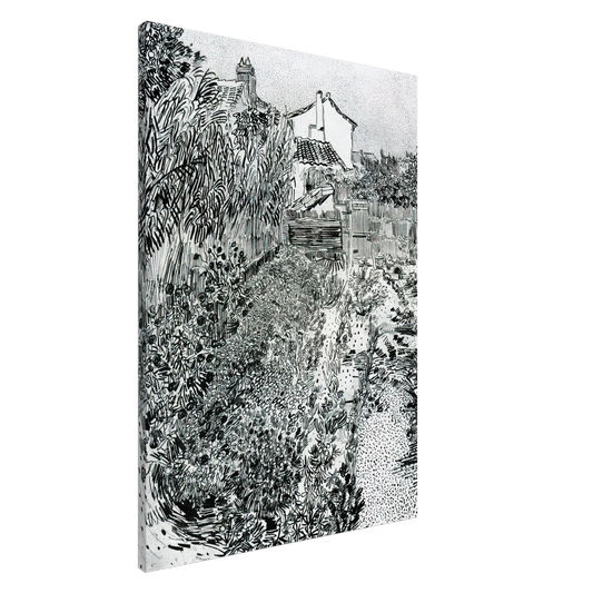 Vincent van Gogh - The Garden with Flowers Canvas - 20x30 cm / 8x12 inches-canvas