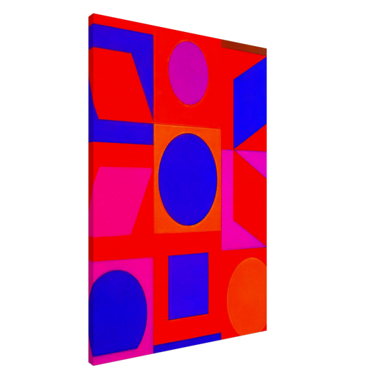 Victor Vasarely - Alphabet VR - 1960 Canvas - 20x30 cm / 8x12 inches-canvas