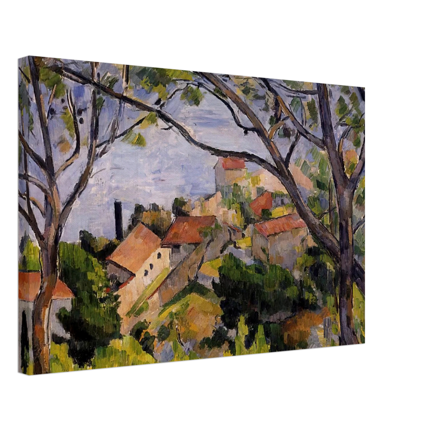 Paul Cezanne - L'Estaque. View through the Trees Canvas - 70x100 cm / 28x40 inches-canvas