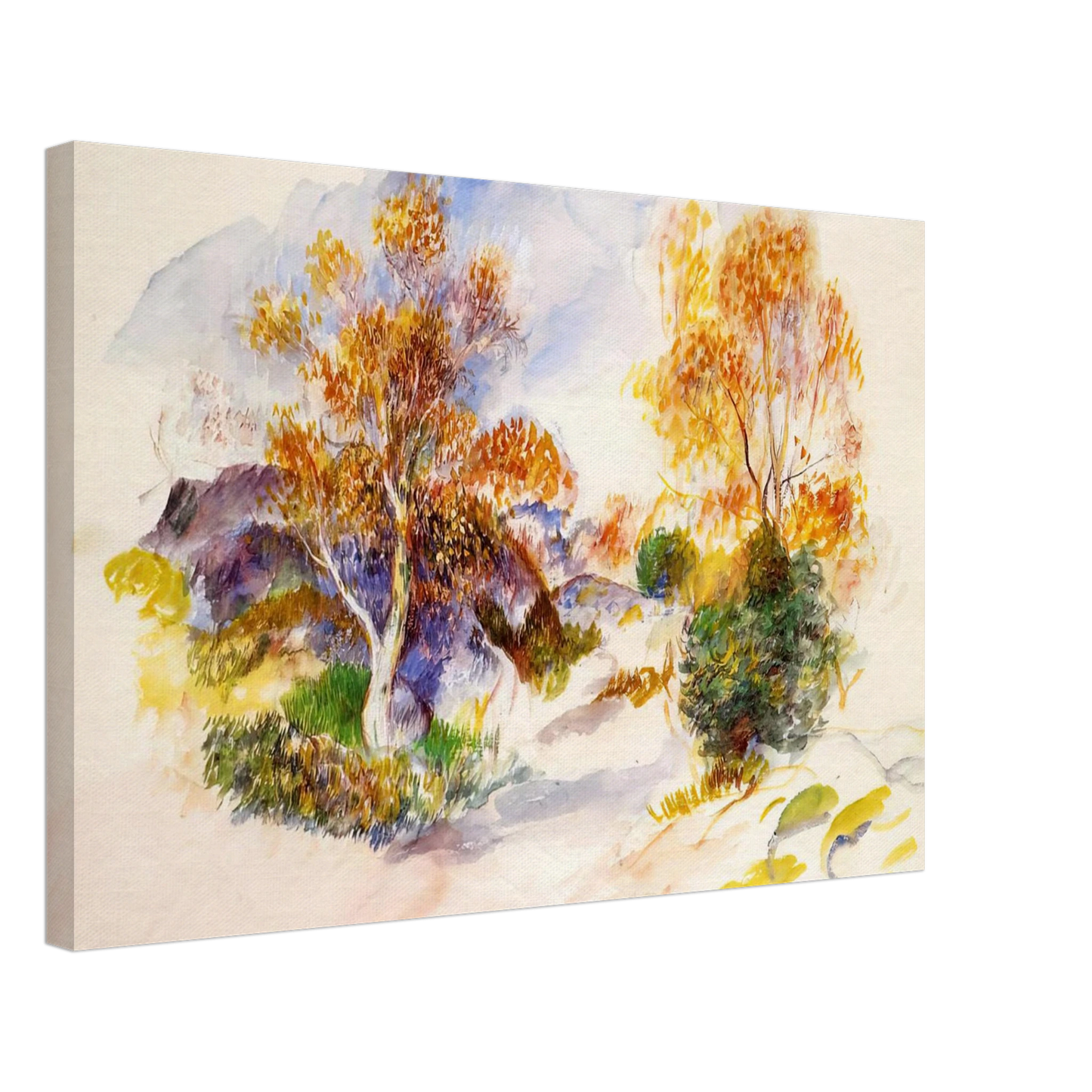 Pierre-Auguste Renoir - Landscape with Trees Canvas - 70x100 cm / 28x40 inches-canvas