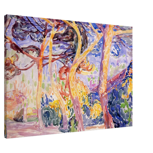Henri-Edmond Cross - Under the Pines Canvas - 20x30 cm / 8x12 inches-canvas