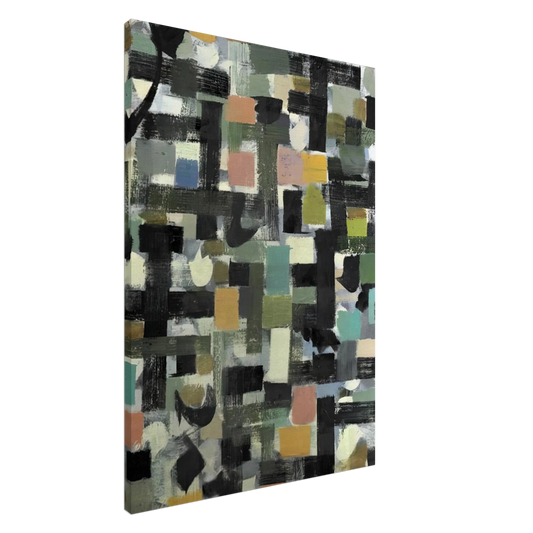 Bradley Walker Tomlin - Shapes - 1950 Canvas - 20x30 cm / 8x12 inches-canvas