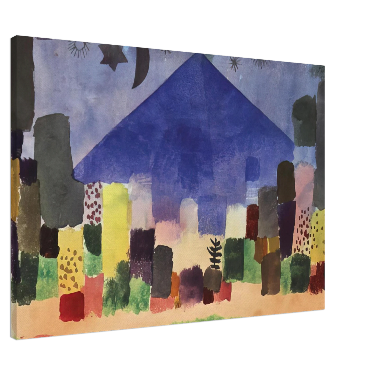 Paul Klee - MOUNT NIESEN 1915 Canvas - 20x30 cm / 8x12 inches-canvas