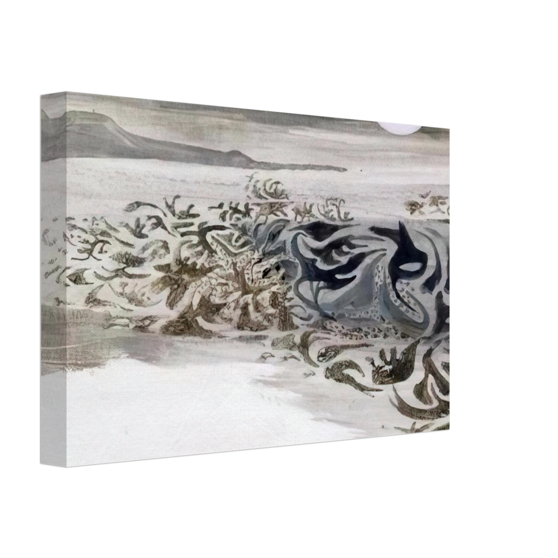 Mary Fedden - Coastal landscape - 1973 Canvas - 70x100 cm / 28x40 inches-canvas