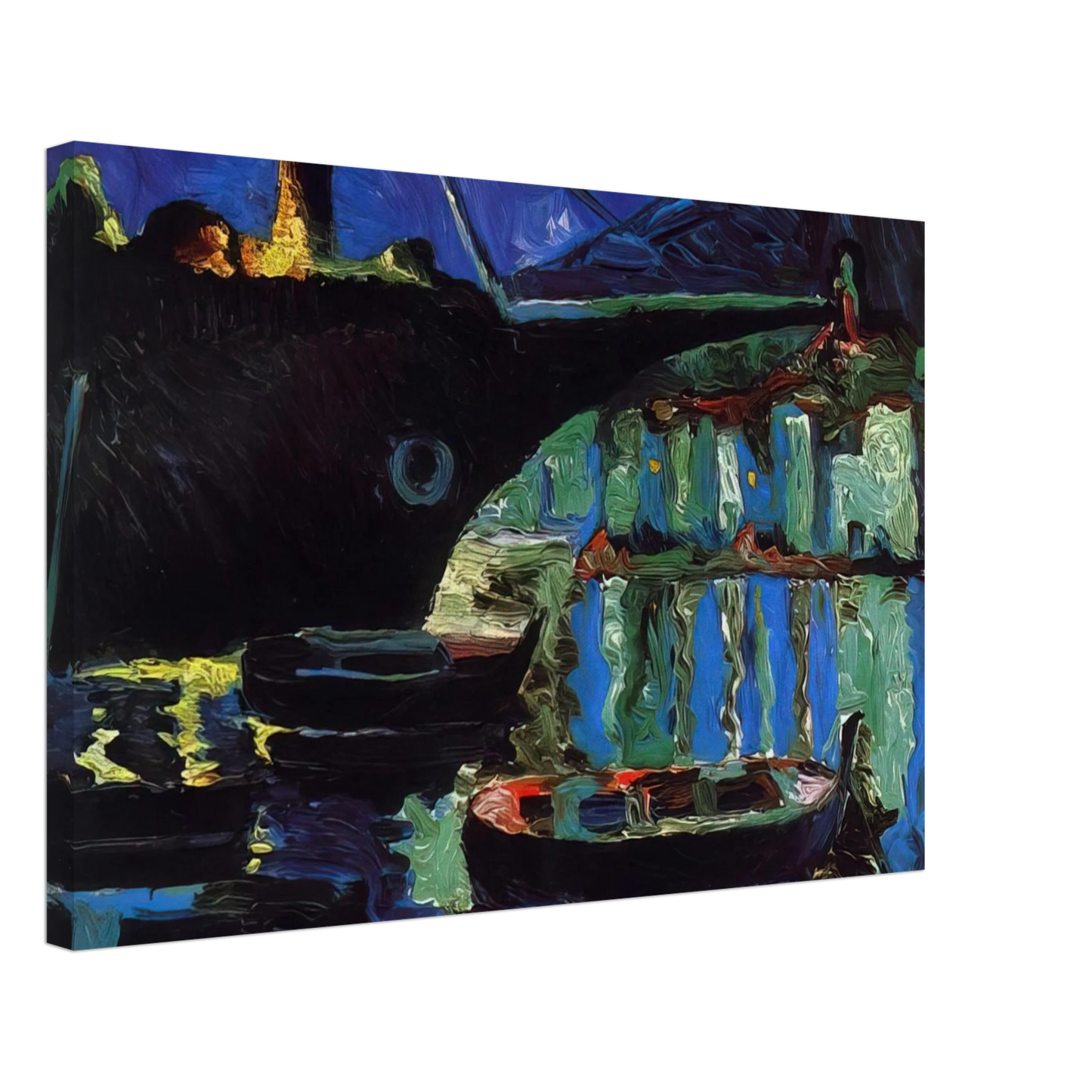 Salvador Dali - PORT OF CADAQUES NIGHT Canvas - 40x60 cm / 16x24 inches-canvas