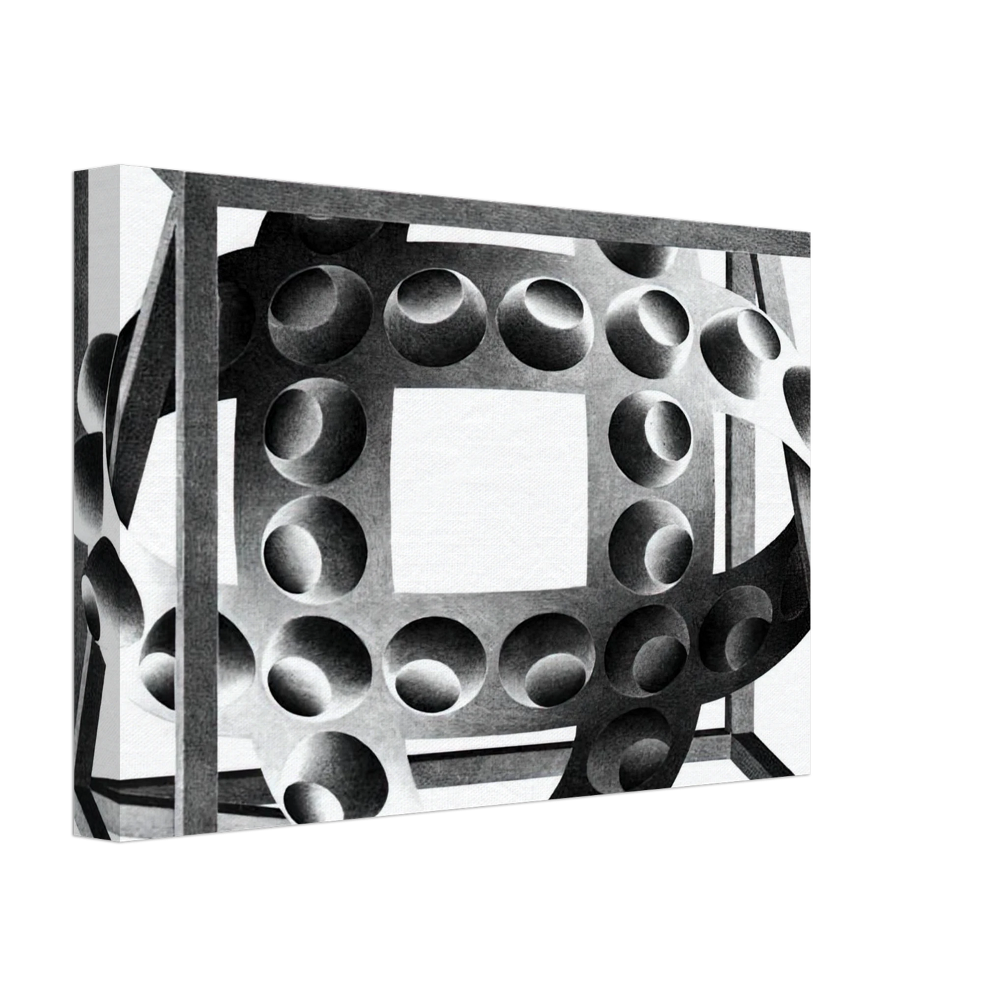MC Escher - CUBE WITH MAGIC RIBBONS Canvas - 40x60 cm / 16x24 inches-canvas