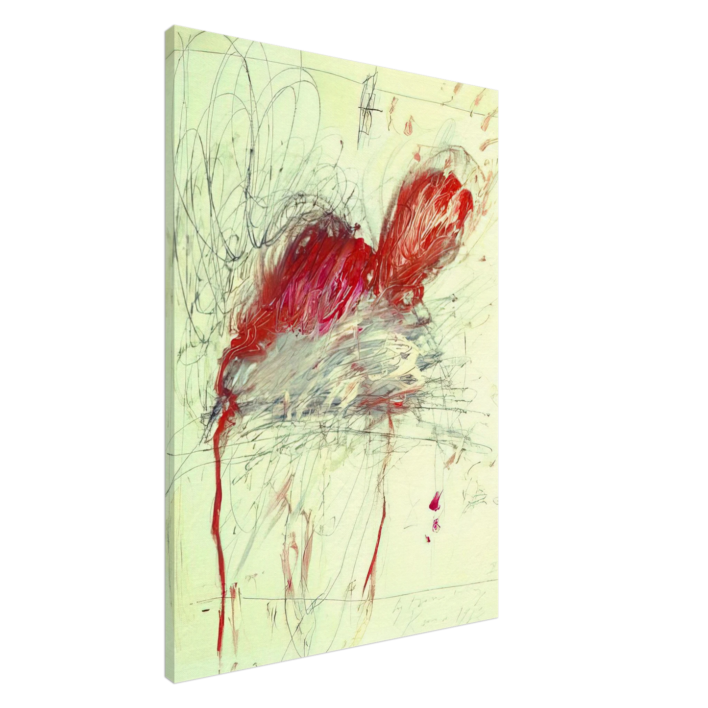 Cy Twombly - Leda and the Swan Canvas - 20x30 cm / 8x12 inches-canvas