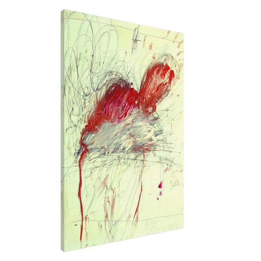 Cy Twombly - Leda and the Swan Canvas - 20x30 cm / 8x12 inches-canvas