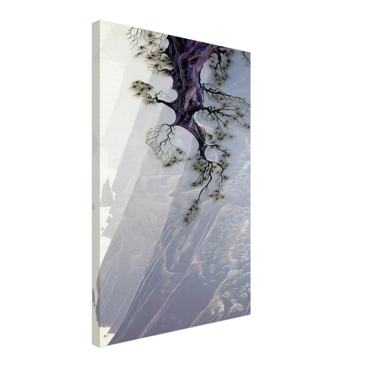 Eyvind Earle - Mountain Rise Canvas - 40x60 cm / 16x24 inches-canvas