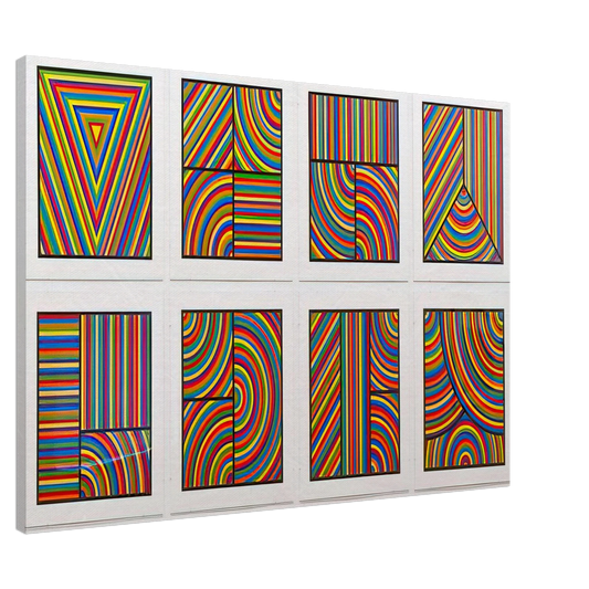 Sol LeWitt - Color Bands Wadsworth Portfolio Canvas - 20x30 cm / 8x12 inches-canvas