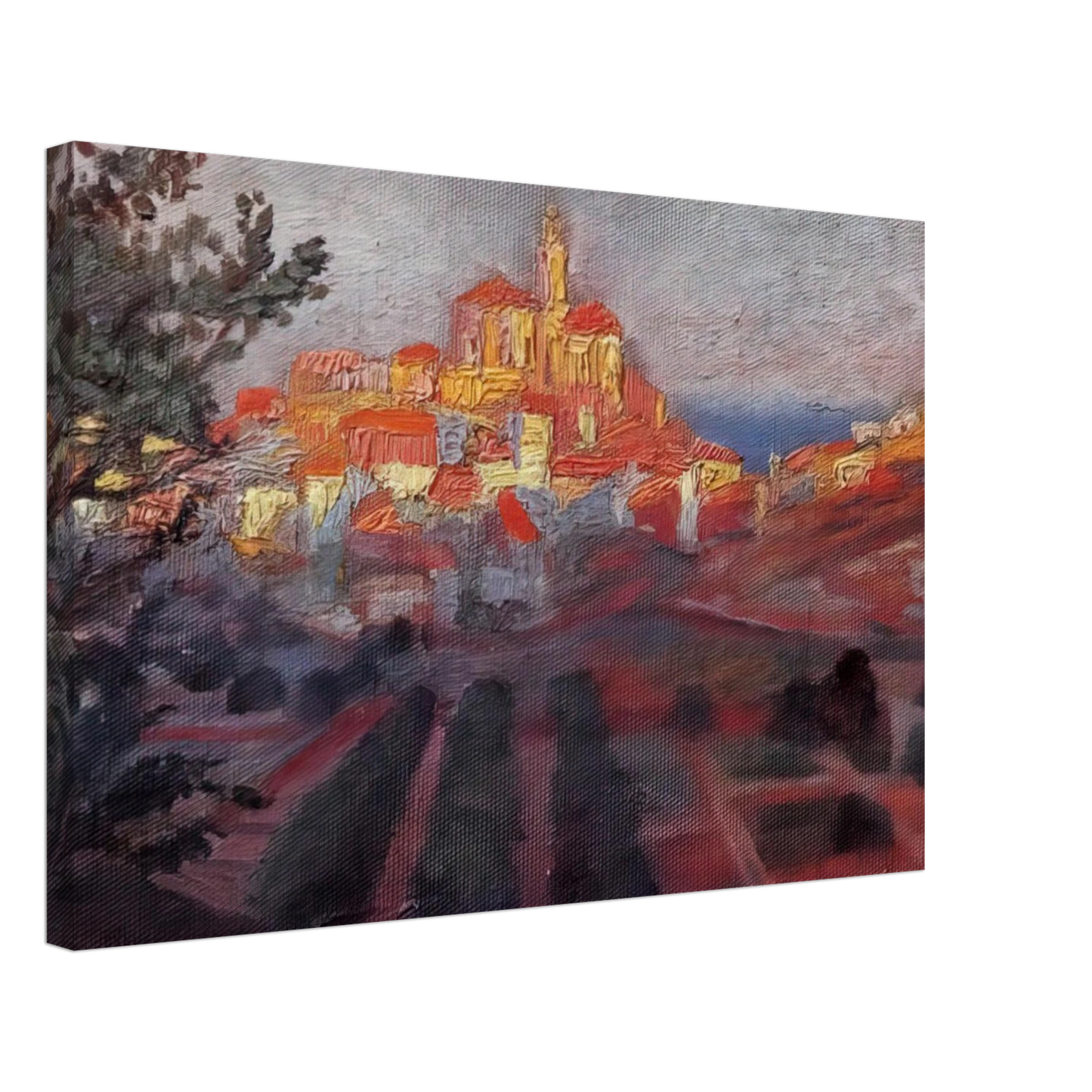 Salvador Dali - CADAQUES SEEN FROM BEHIND Canvas - 70x100 cm / 28x40 inches-canvas