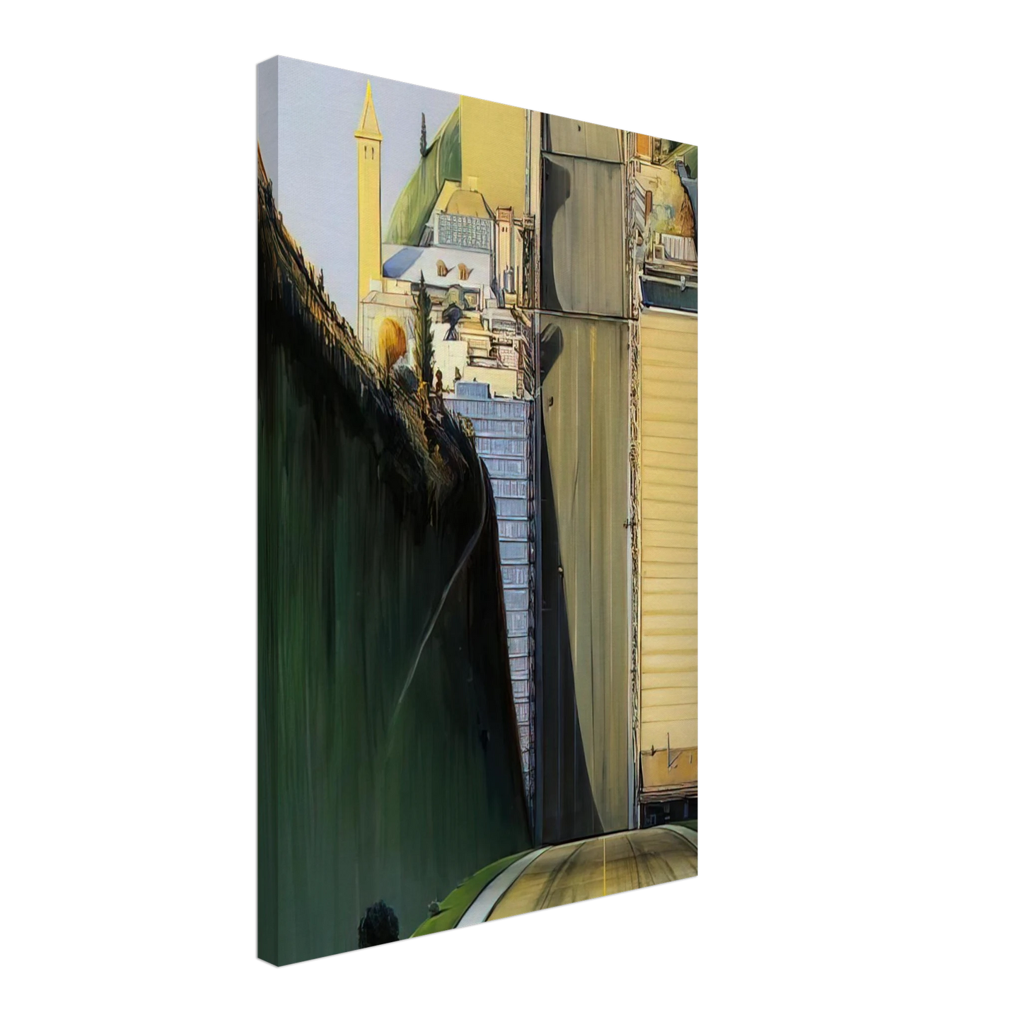 Wayne Thiebaud - Park Place - 1993 Canvas - 70x100 cm / 28x40 inches-canvas