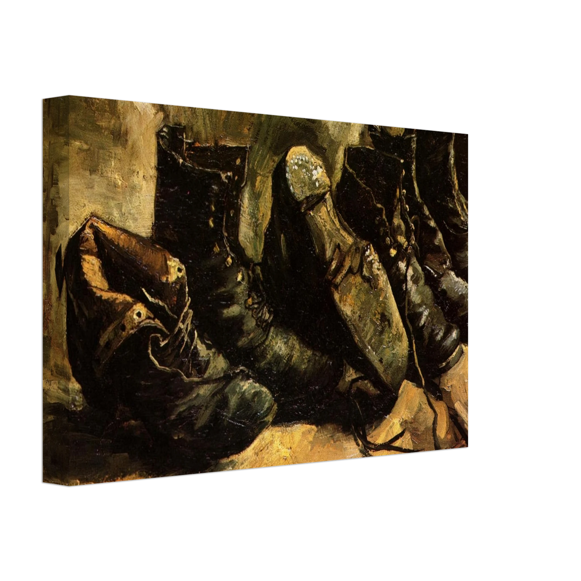 Vincent van Gogh - Three Pairs of Shoes Canvas - 40x60 cm / 16x24 inches-canvas