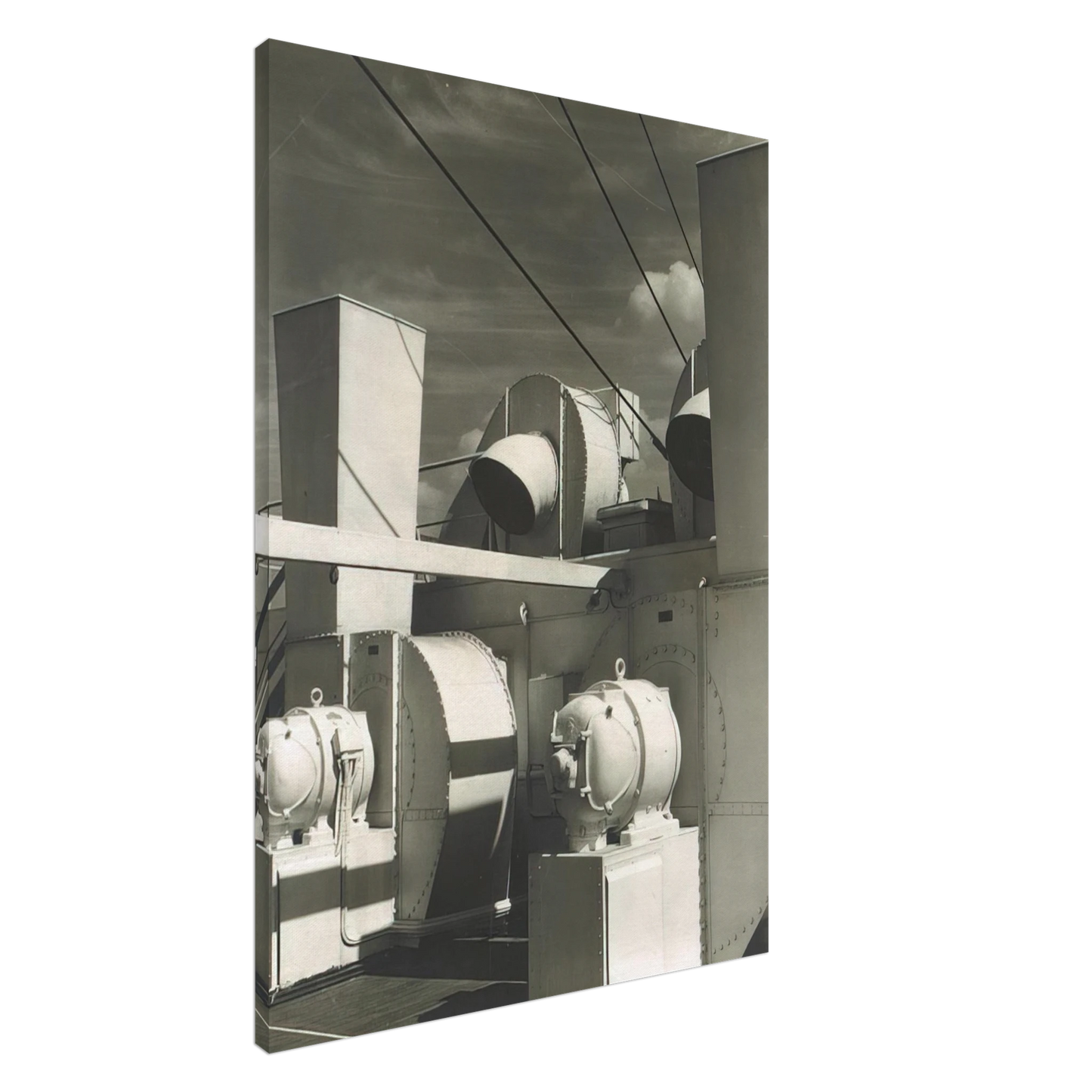 Charles Sheeler - Upper Deck - 1928 Canvas - 20x30 cm / 8x12 inches-canvas