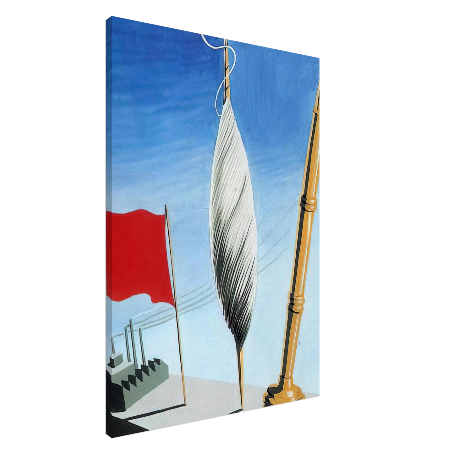 Rene Magritte - PROJECT OF POSTER THE CENTER OF TEXTILE WORKERS IN BELGIUM 1938 2 Canvas - 20x30 cm / 8x12 inches-canvas