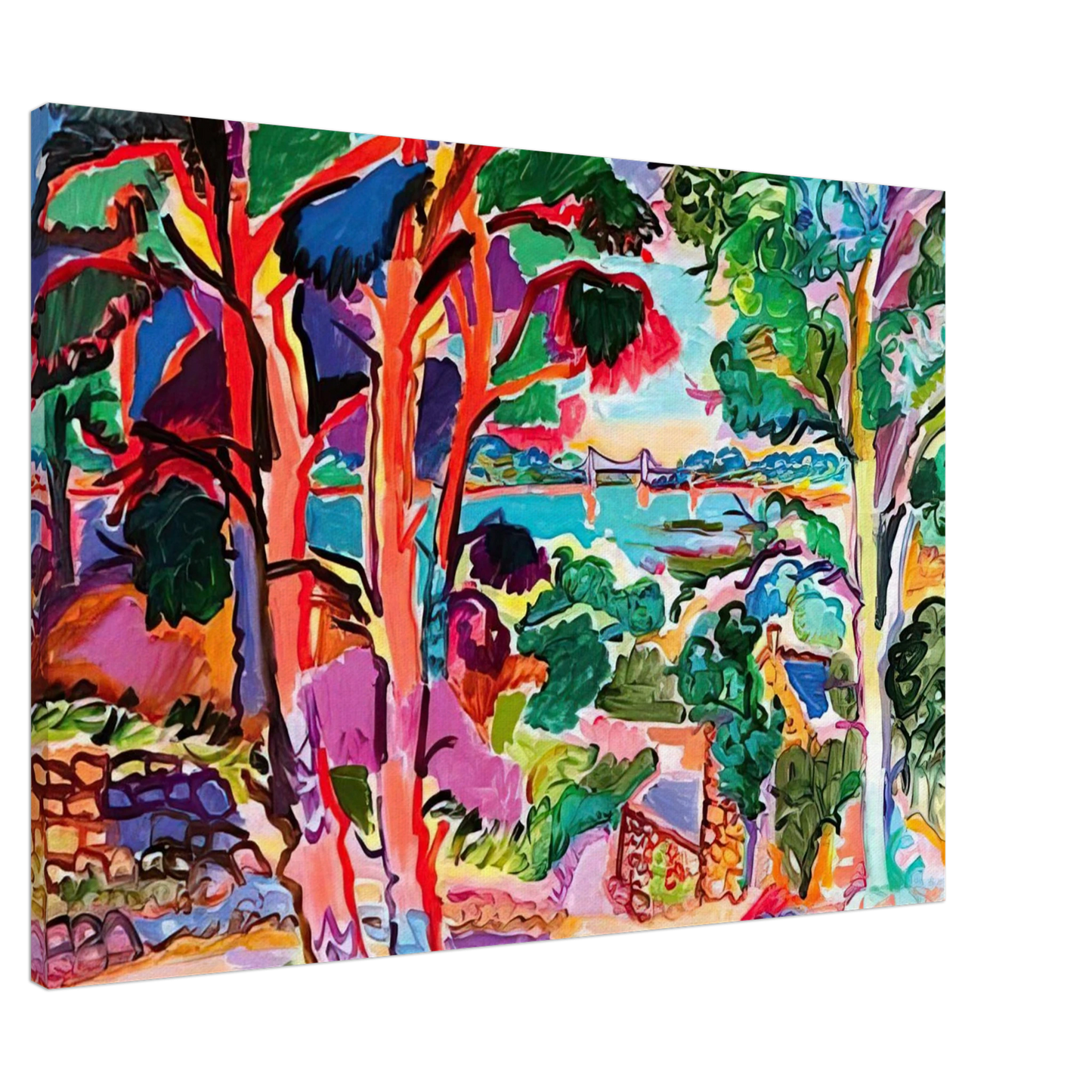 Charles Lapicque - Le trieux a Lancerf - 1957 Canvas - 20x30 cm / 8x12 inches-canvas