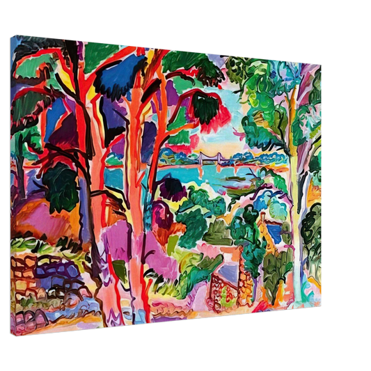 Charles Lapicque - Le trieux a Lancerf - 1957 Canvas - 20x30 cm / 8x12 inches-canvas