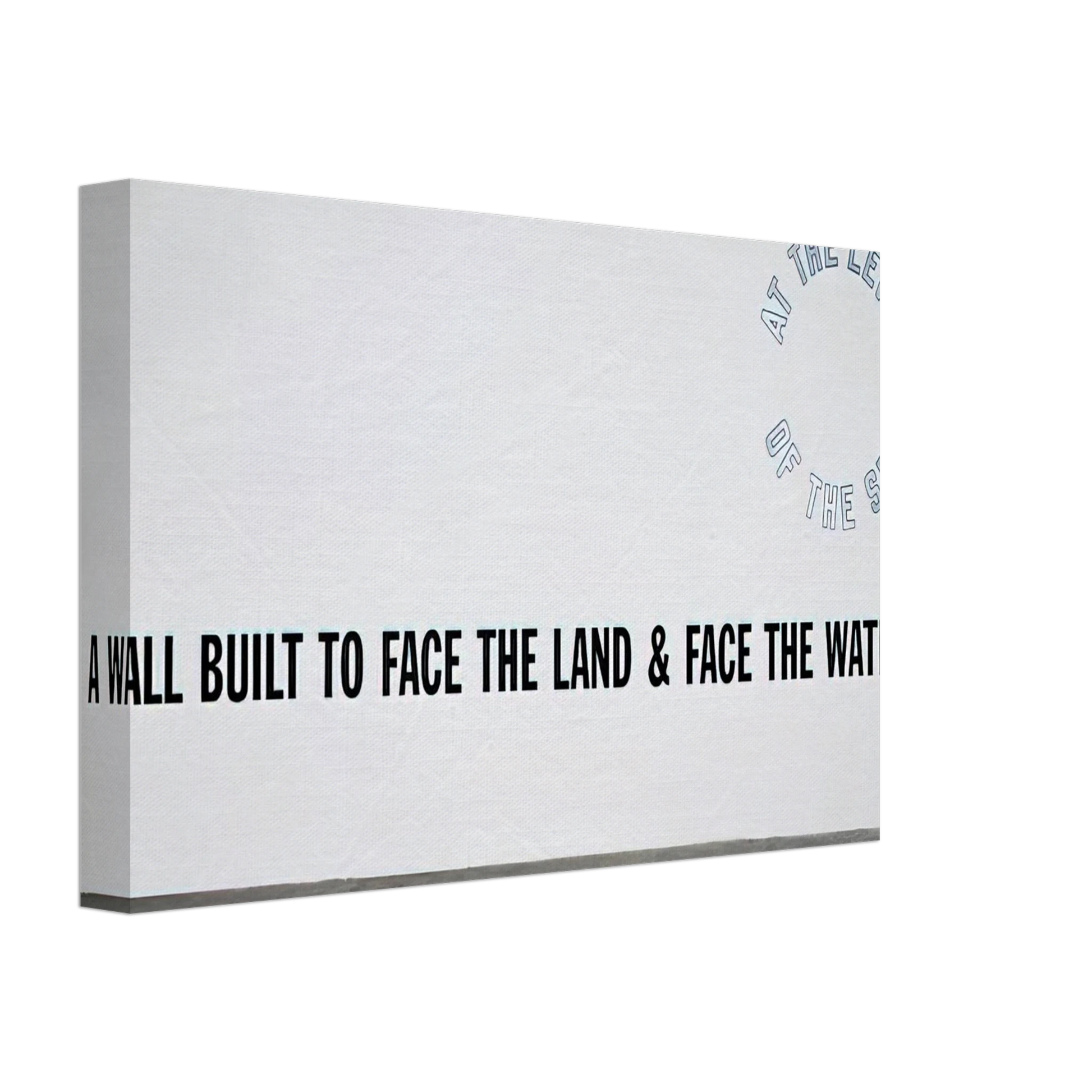 Lawrence Weiner - A Wall Built... - 2008 Canvas - 40x60 cm / 16x24 inches-canvas