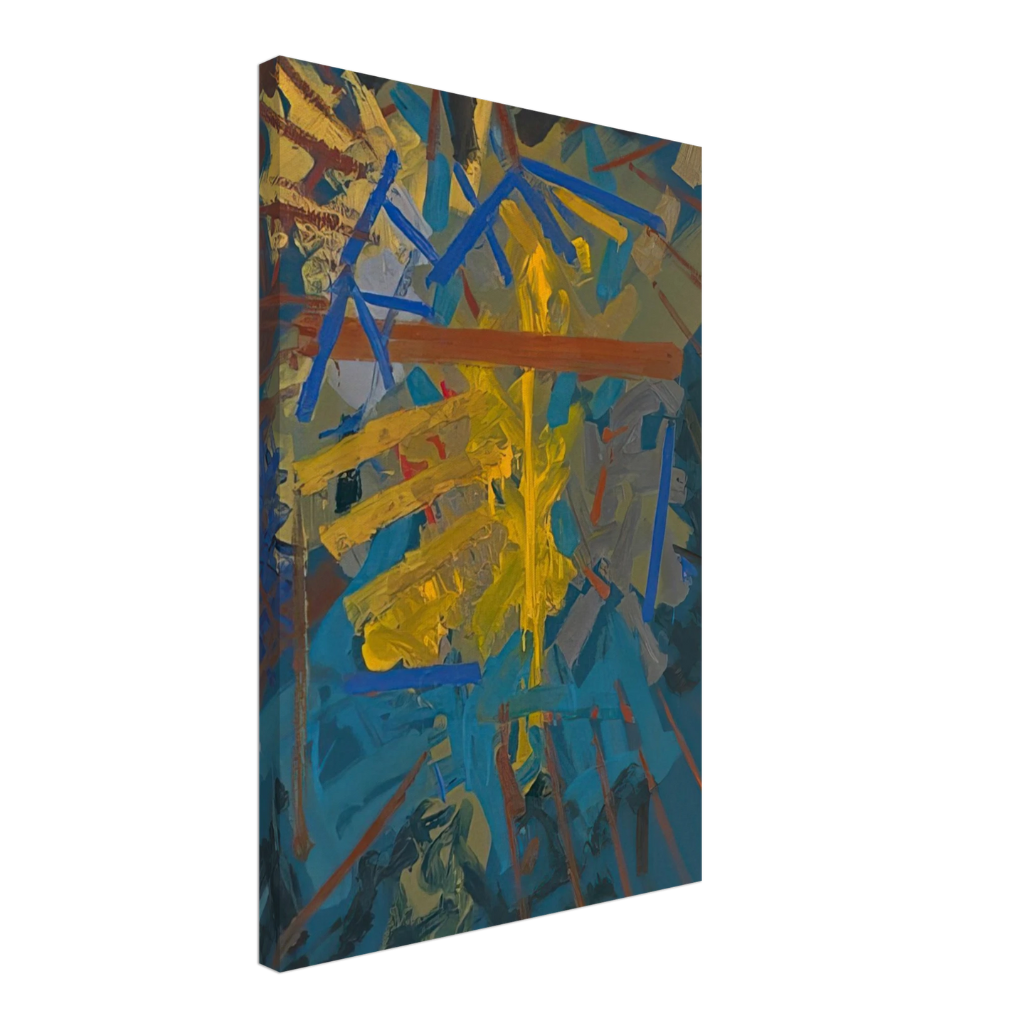 John Ferren - Broken Blue - 1958 Canvas - 70x100 cm / 28x40 inches-canvas