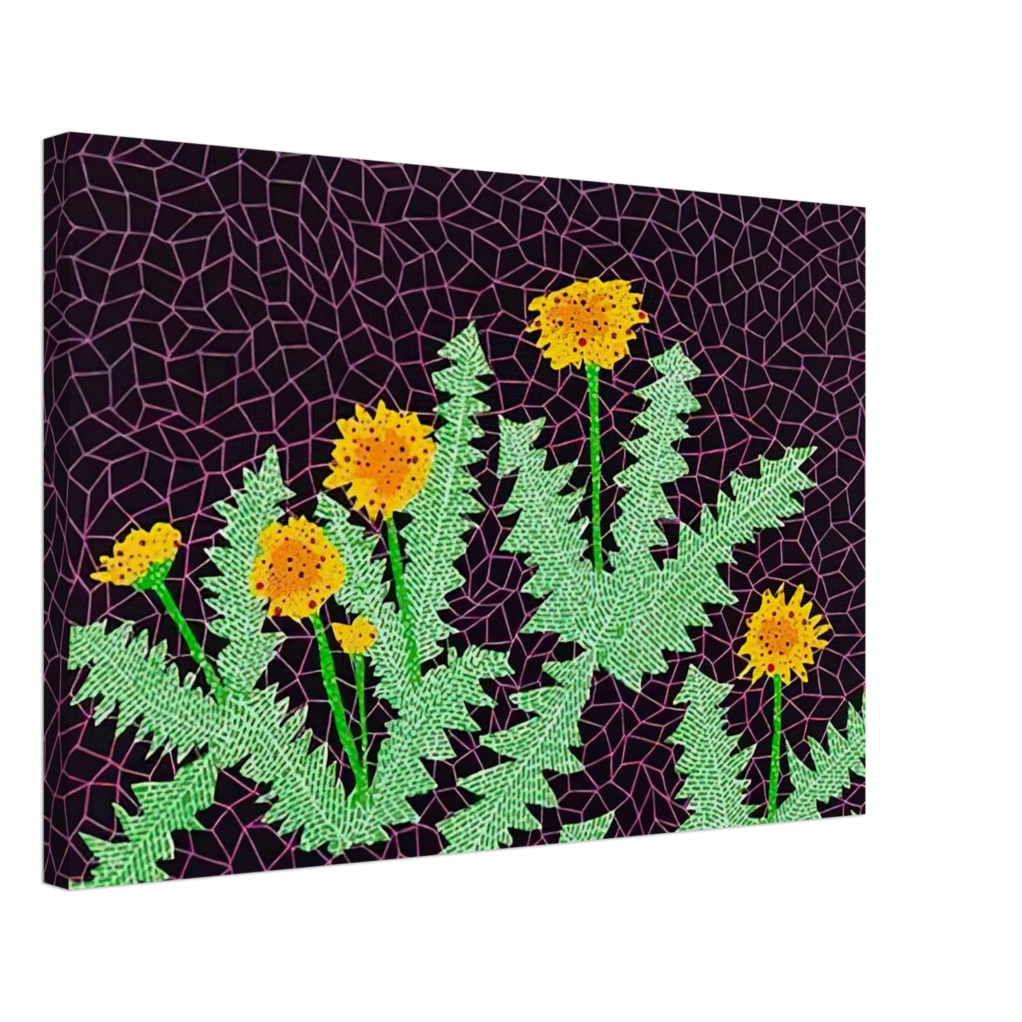 Yayoi Kusama - DANDELIONS 1985 Canvas - 70x100 cm / 28x40 inches-canvas