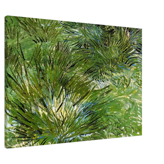 Vincent van Gogh - Clumps of Grass Canvas - 20x30 cm / 8x12 inches-canvas