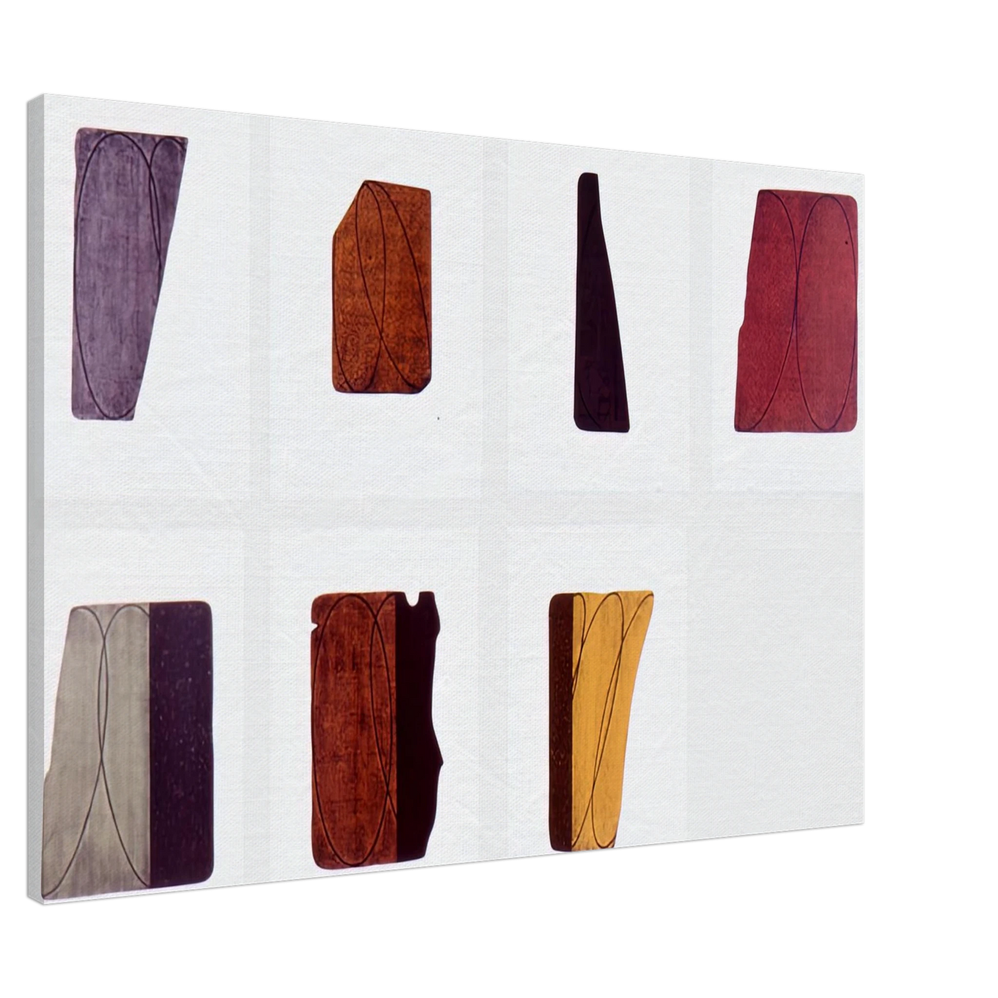 Robert Mangold - FRAGMENTS I VII 1998 Canvas - 20x30 cm / 8x12 inches-canvas