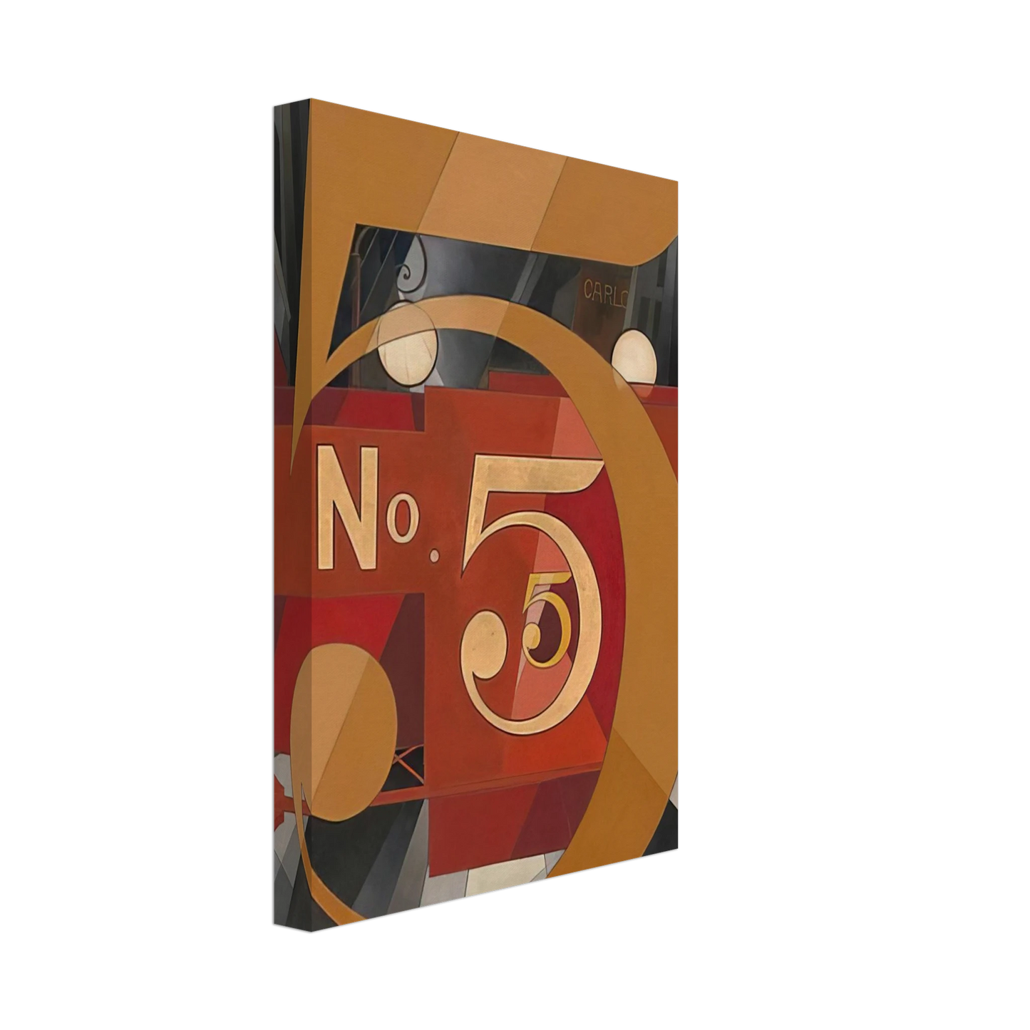 Charles Demuth - I Saw the Figure 5 in Gold William Carlos Williams - 1928 Canvas - 40x60 cm / 16x24 inches-canvas