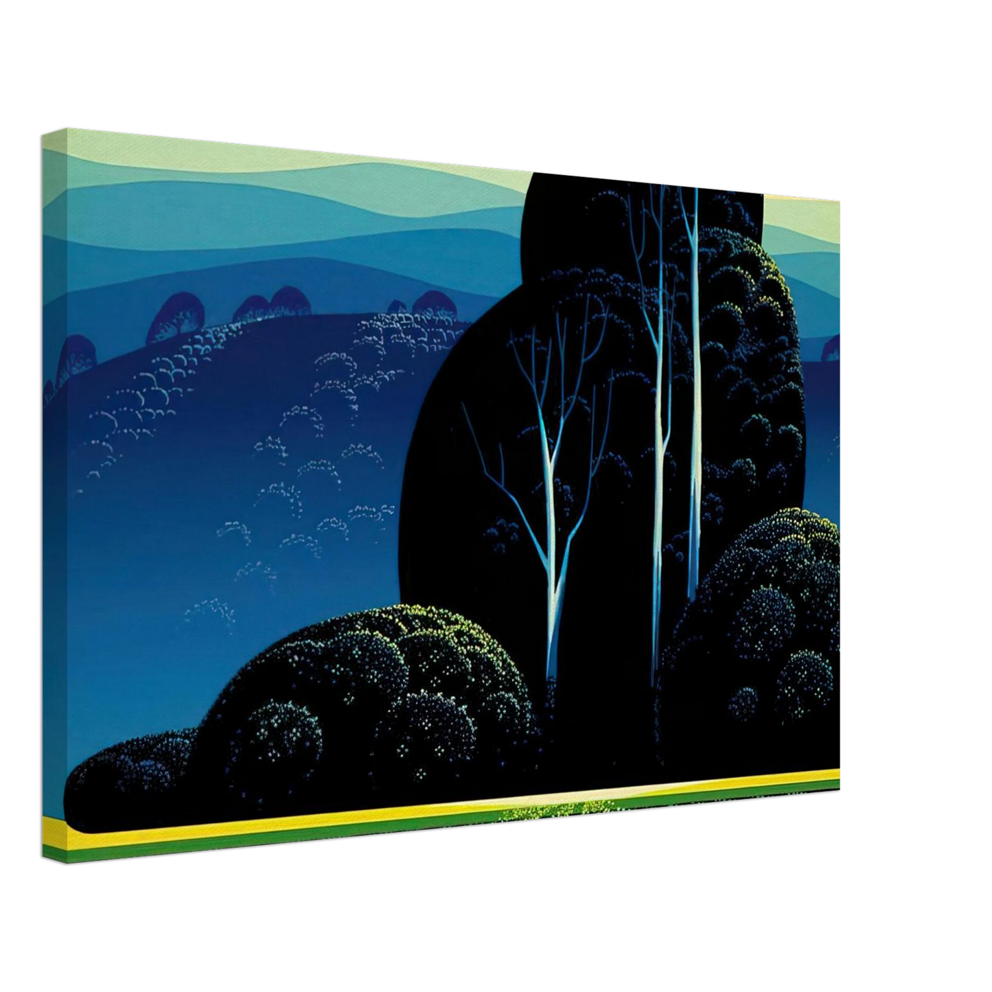 Eyvind Earle - Even Tide Canvas - 40x60 cm / 16x24 inches-canvas