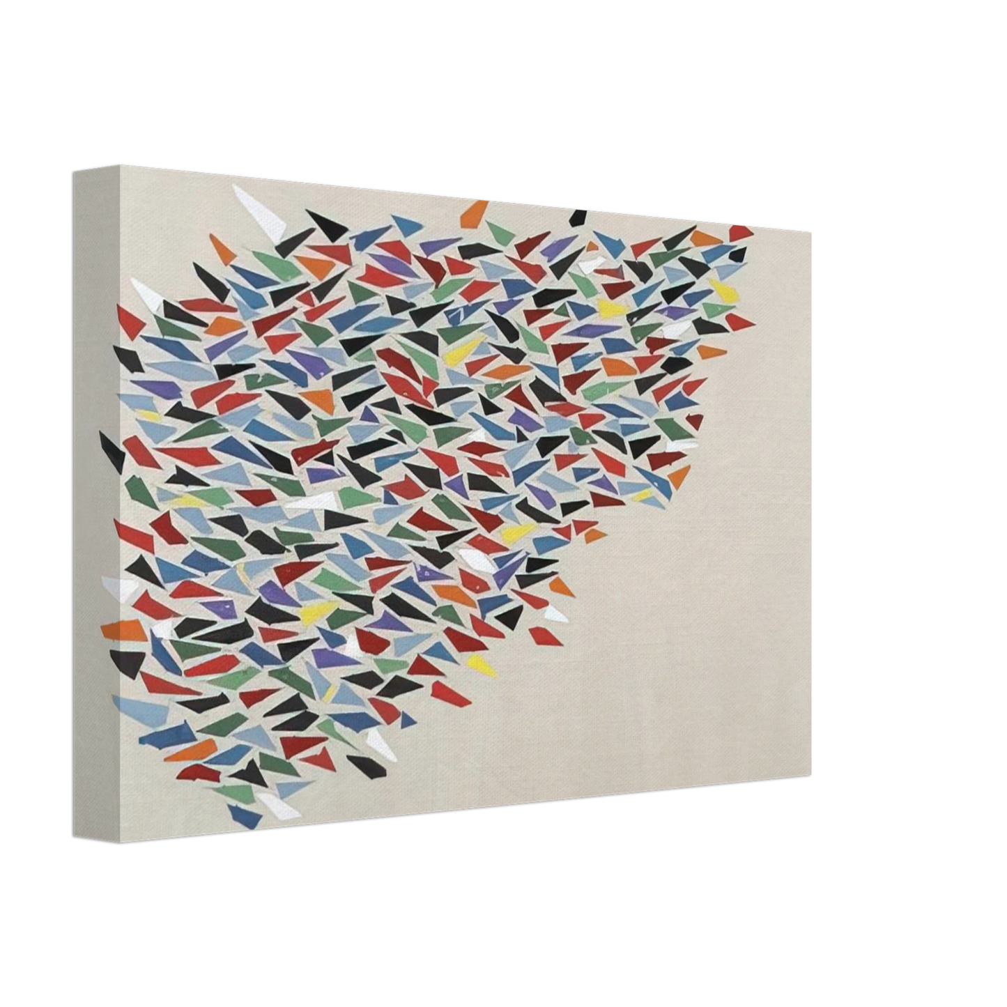 Robert Goodnough - Color Shapes on Gray - 1979 Canvas - 70x100 cm / 28x40 inches-canvas