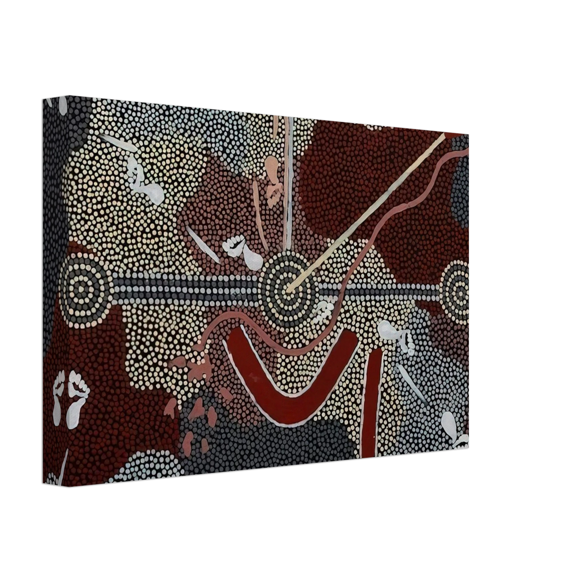 Clifford Possum Tjapaltjarri - Love Story - 1998 Canvas - 70x100 cm / 28x40 inches-canvas
