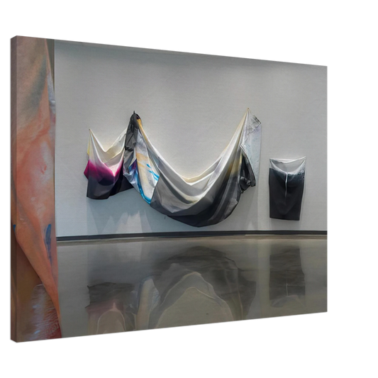 Sam Gilliam - Black Garland Canvas - 20x30 cm / 8x12 inches-canvas