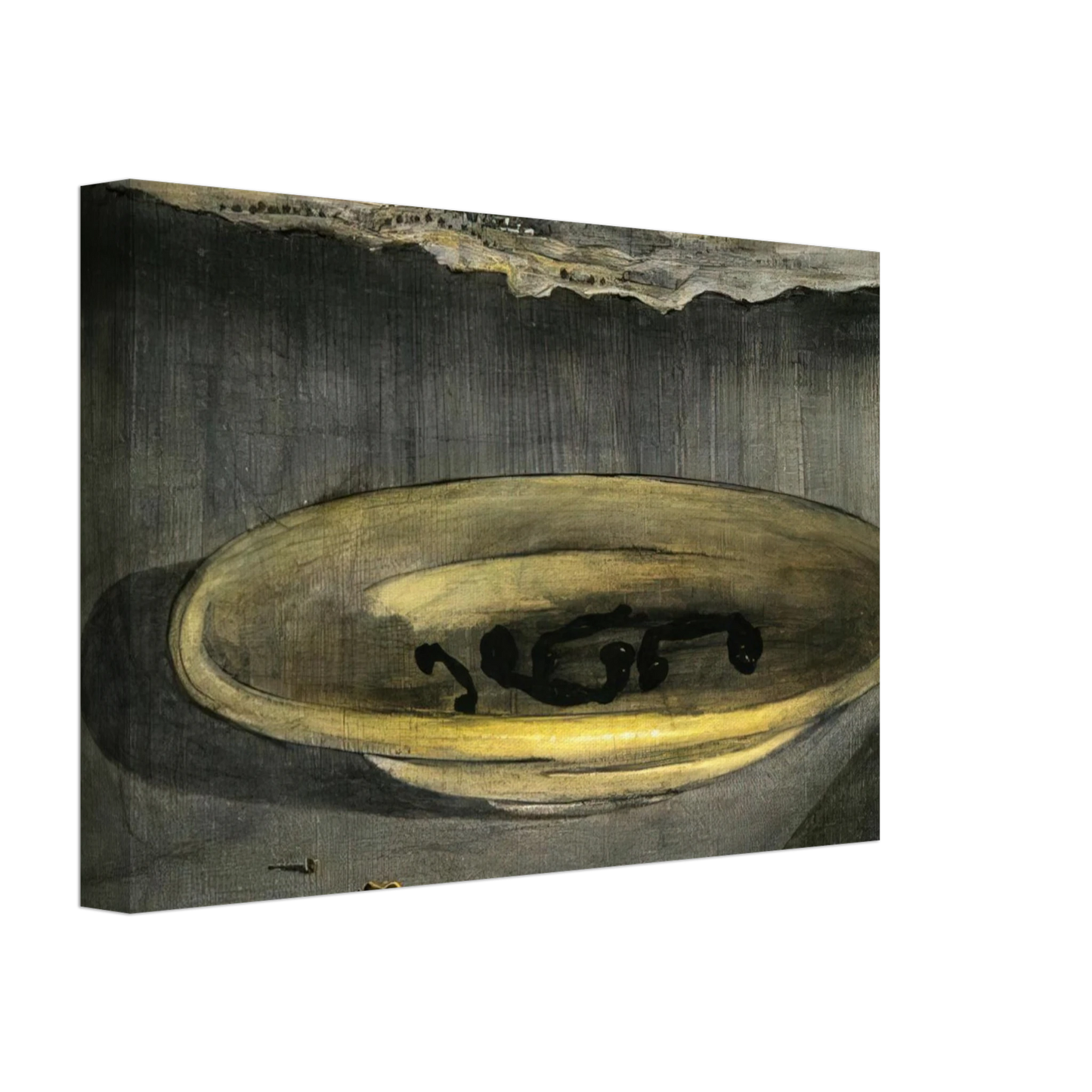 Salvador Dali - LANDSCAPE WITH TELEPHONES ON A PLATE Canvas - 40x60 cm / 16x24 inches-canvas