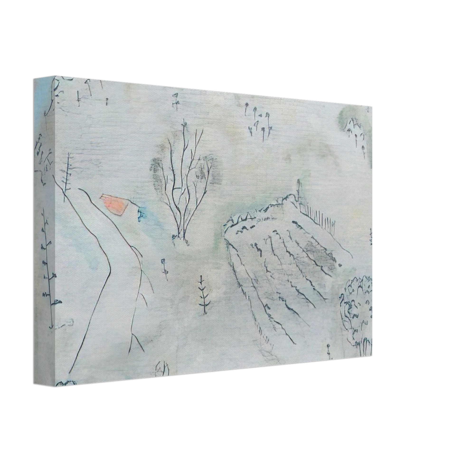 John Ferren - Composition a la carte de France - 1931 Canvas - 40x60 cm / 16x24 inches-canvas