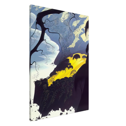 Eyvind Earle - Carmel Highlands Canvas - 20x30 cm / 8x12 inches-canvas