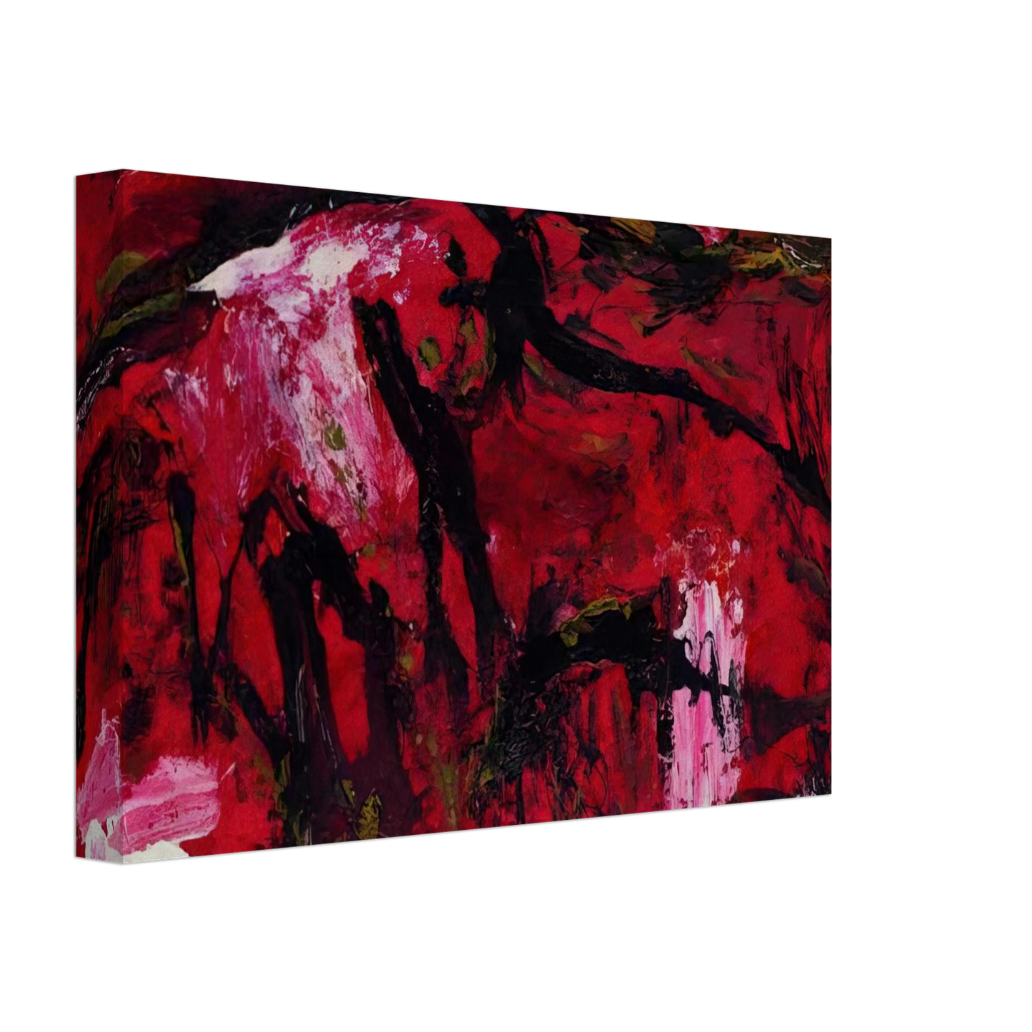 Emil Schumacher - Libusa - 1995 Canvas - 40x60 cm / 16x24 inches-canvas