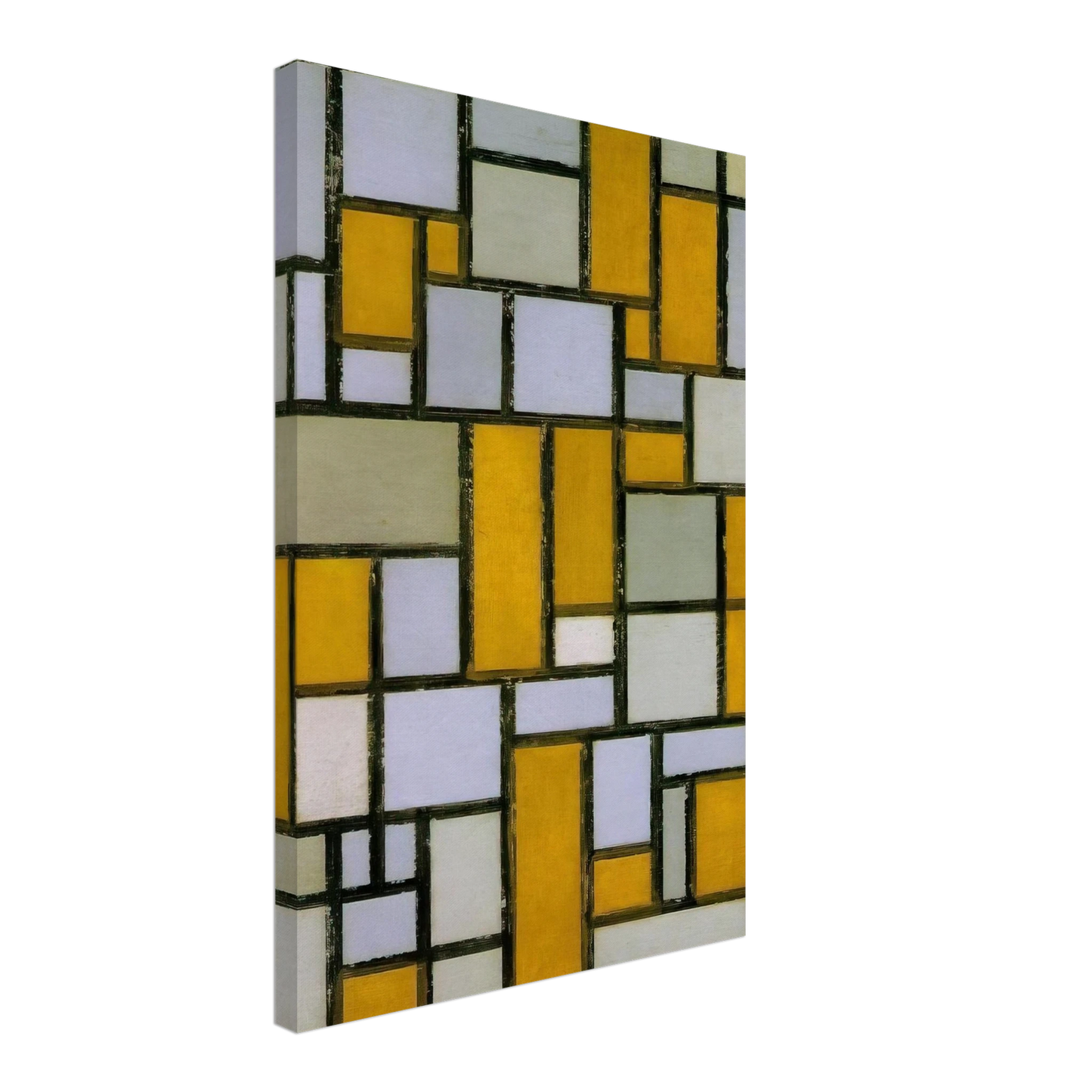 Piet Mondrian - Composition with Gray and Light Brown Canvas - 70x100 cm / 28x40 inches-canvas