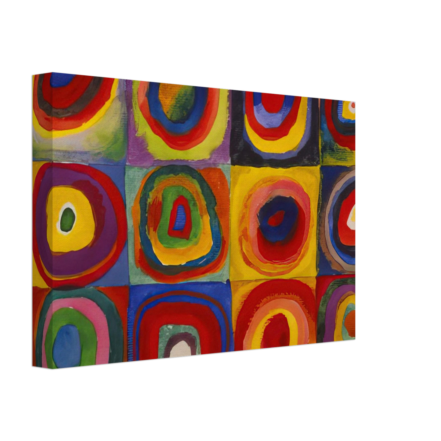 Wassily Kandinsky - COLOR STUDY SQUARES WITH CONCENTRIC CIRCLES 1913 Canvas - 70x100 cm / 28x40 inches-canvas