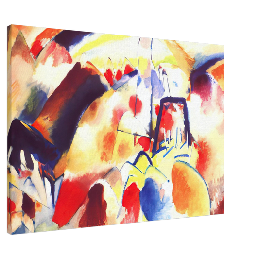 Wassily Kandinsky - LANDSCAPE WITH RED SPOTS 1913 Canvas - 20x30 cm / 8x12 inches-canvas