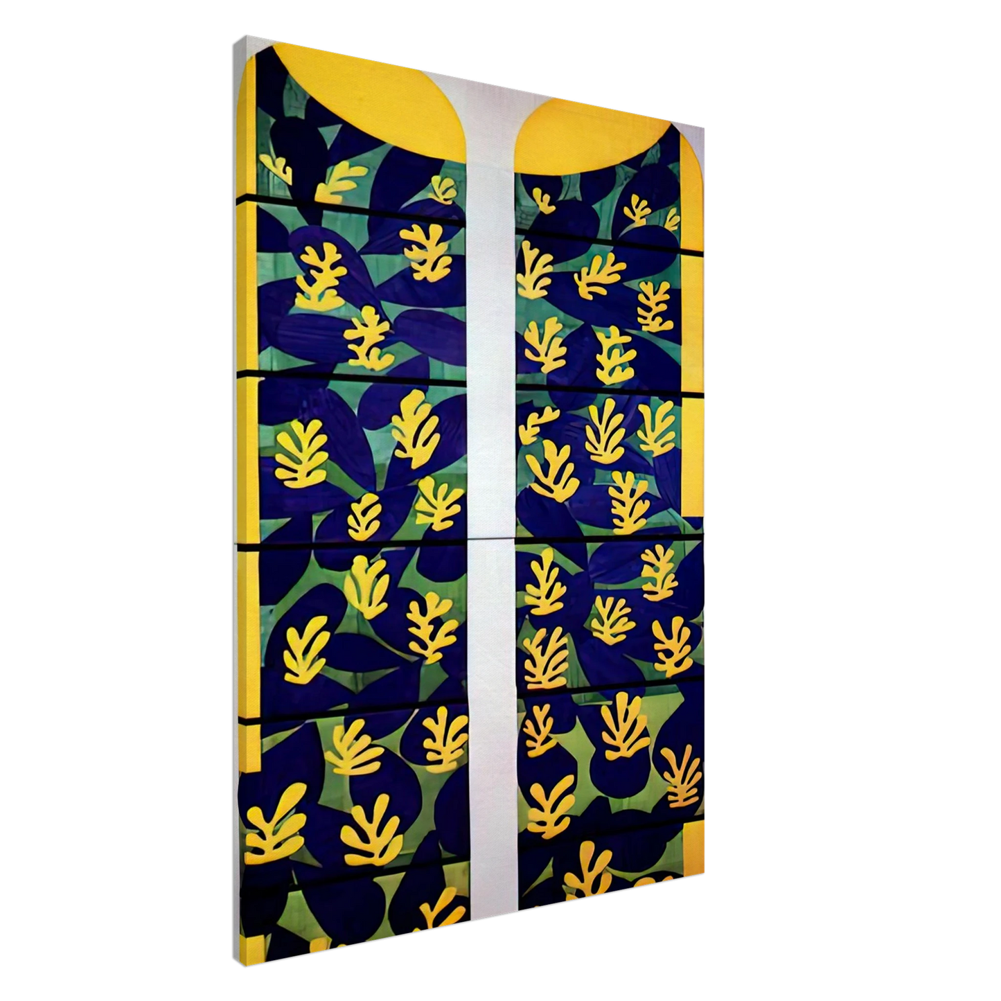 Henri Matisse - TREE OF LIFE STAINED GLASS BEHIND THE ALTAR IN THE CHAPEL OF THE ROSARY AT VENCE 1951 Canvas - 20x30 cm / 8x12 inches-canvas