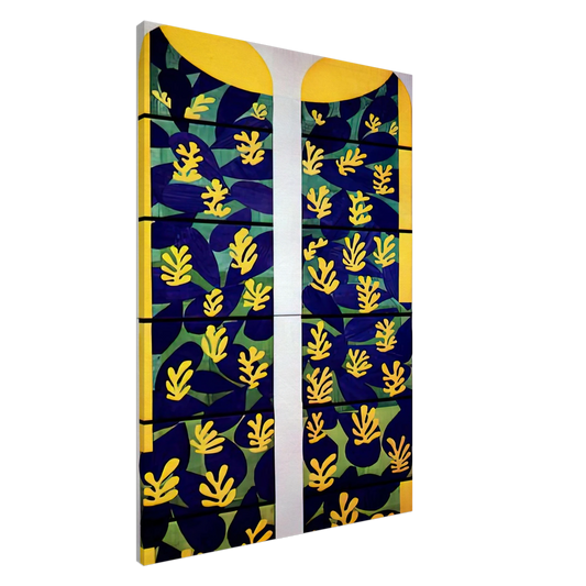 Henri Matisse - TREE OF LIFE STAINED GLASS BEHIND THE ALTAR IN THE CHAPEL OF THE ROSARY AT VENCE 1951 Canvas - 20x30 cm / 8x12 inches-canvas