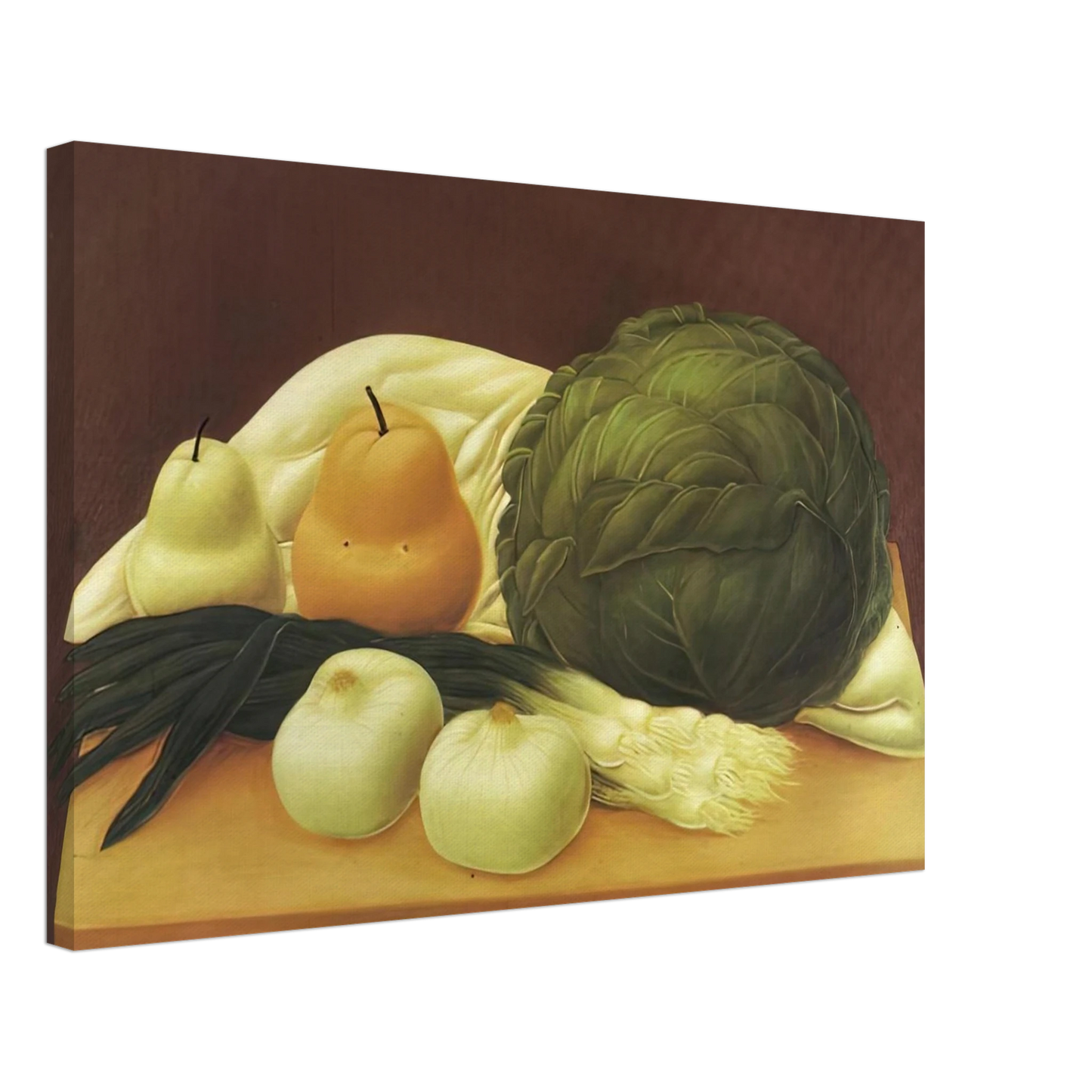 Fernando Botero - KITCHEN TABLE Canvas - 70x100 cm / 28x40 inches-canvas