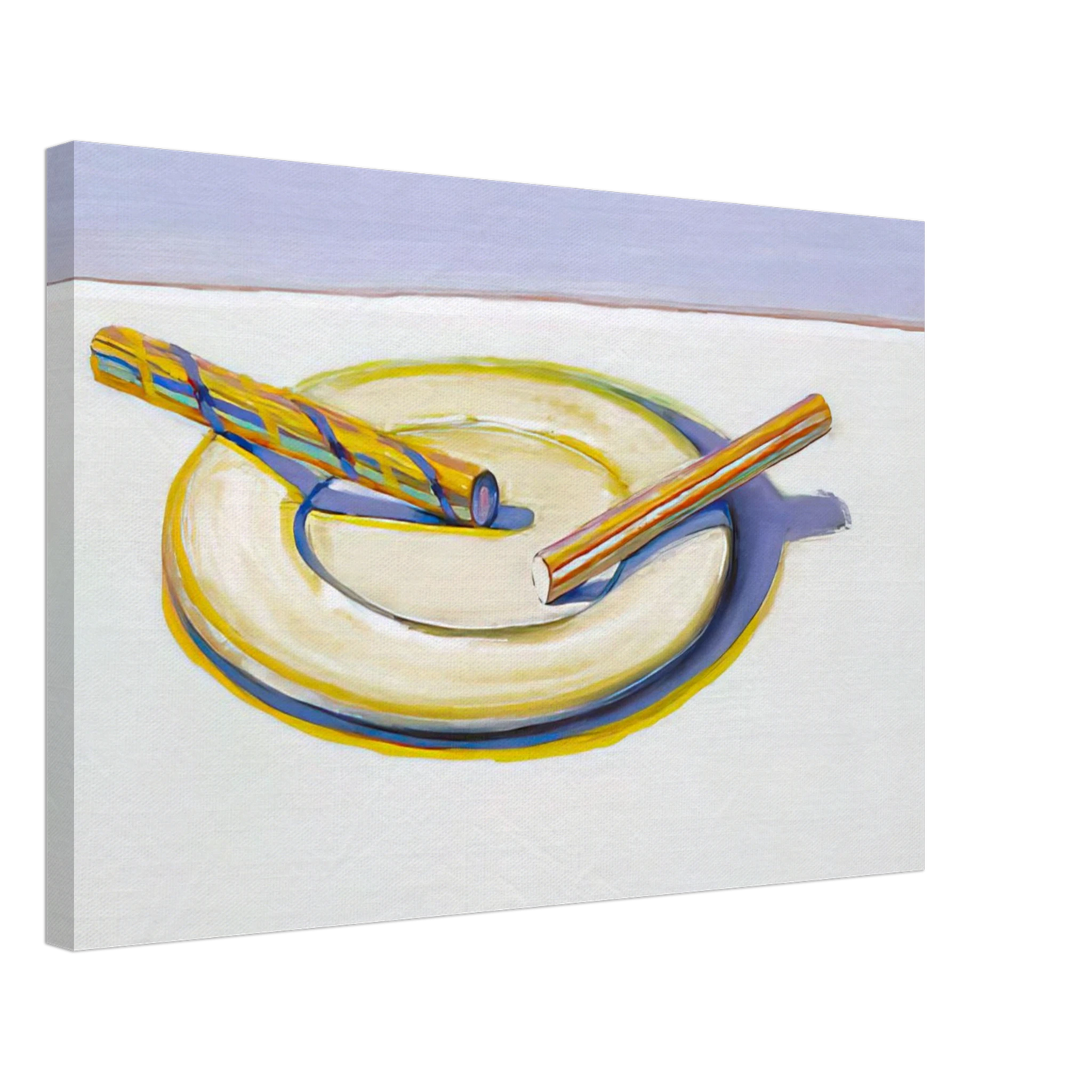 Wayne Thiebaud - Two Candy Sticks - 2004 Canvas - 70x100 cm / 28x40 inches-canvas