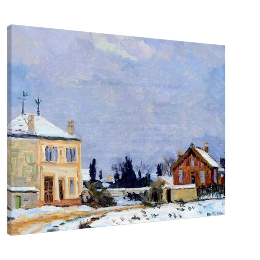 Armand Guillaumin - Neige - 1876 Canvas - 20x30 cm / 8x12 inches-canvas