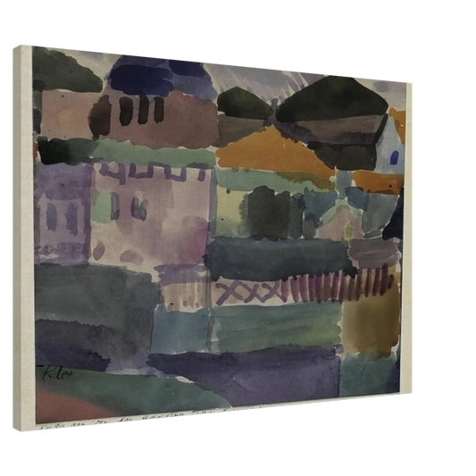 Paul Klee - IN THE HOUSES OF ST GERMAIN 1914 Canvas - 20x30 cm / 8x12 inches-canvas