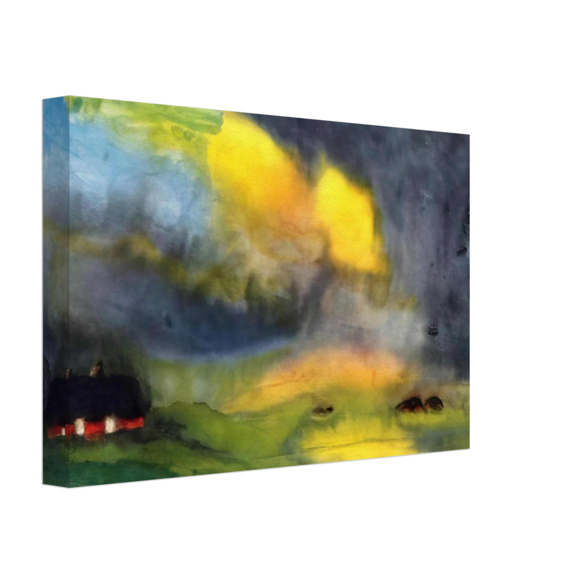 Emil Nolde - Colored sky above the Marais Canvas - 70x100 cm / 28x40 inches-canvas