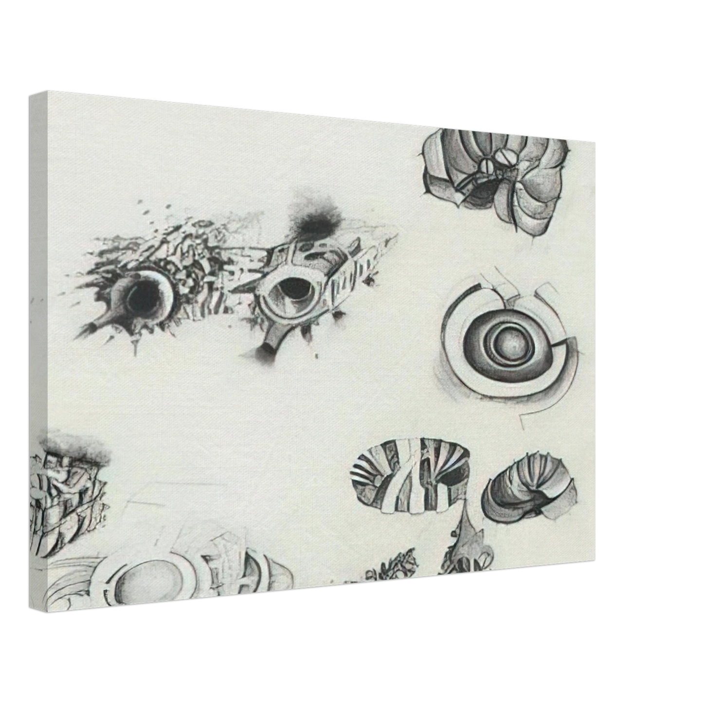 Lee Bontecou - UNTITLED 1961 1 Canvas - 40x60 cm / 16x24 inches-canvas