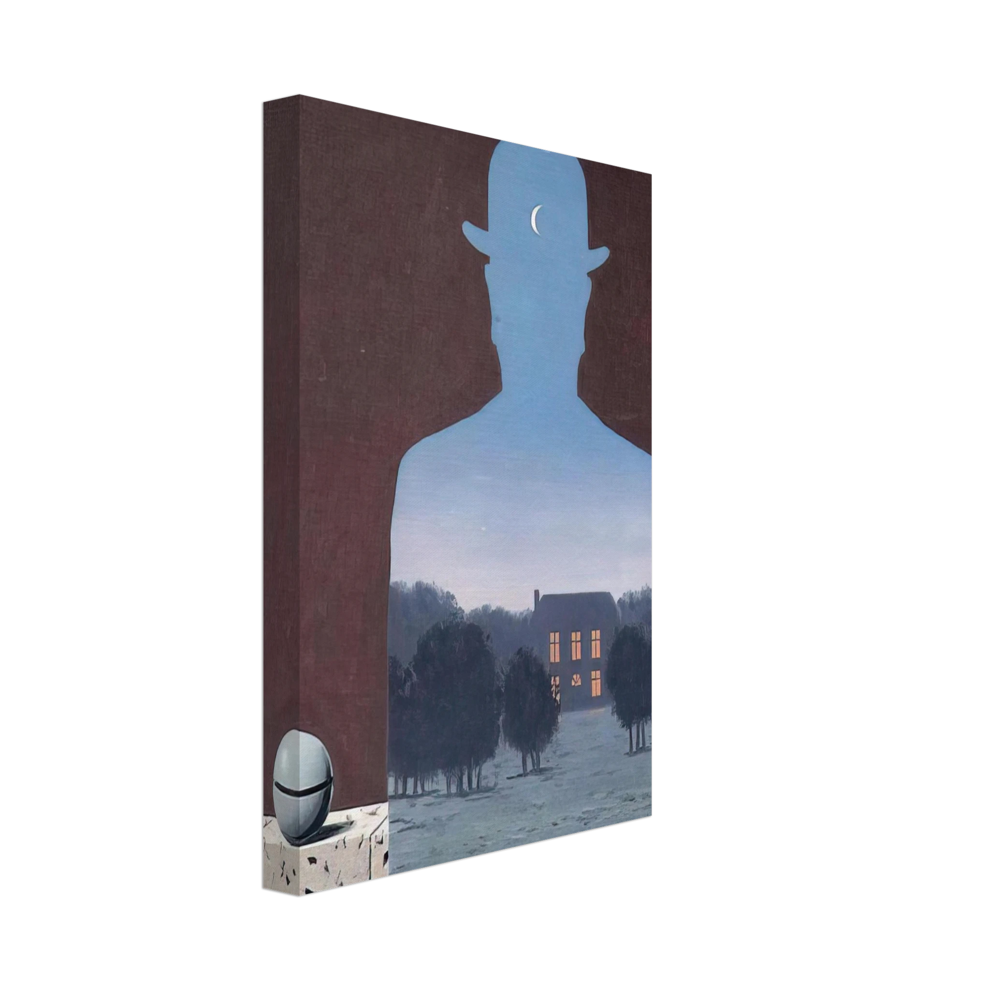 Rene Magritte - THE HAPPY DONOR 1966 Canvas - 40x60 cm / 16x24 inches-canvas