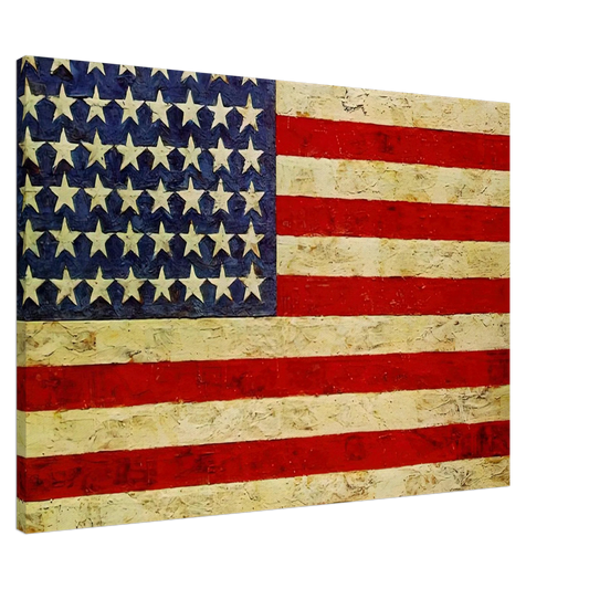Jasper Johns - FLAG Canvas - 20x30 cm / 8x12 inches-canvas